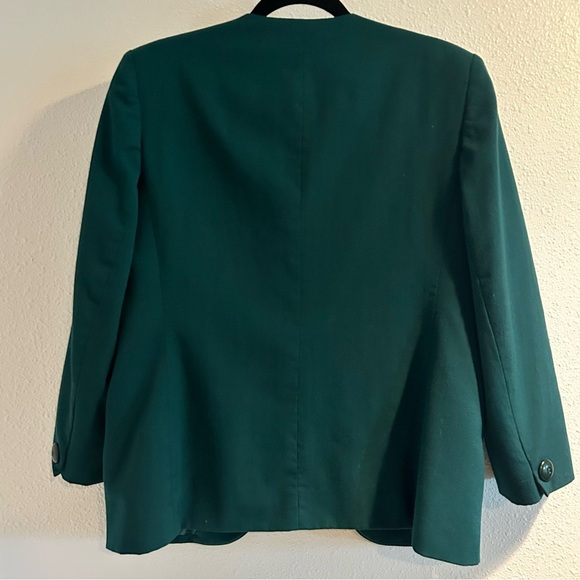 Jones New York Emerald Green Blazer Suit Jacket Size 14 Petite - Picture 3 of 4